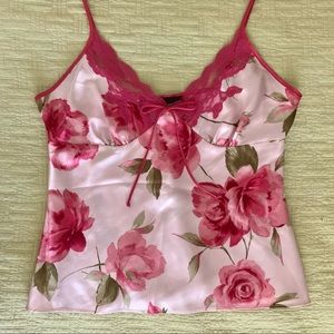 y2k lace flower cami